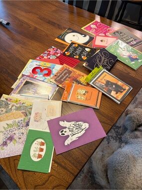 Assorted Greeting Card Bundle - Purple, Green, Orange & Multicolor